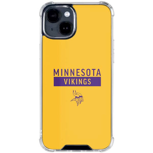 NFL Minnesota Vikings Yellow Performance Series iPhone 15 Clear Case