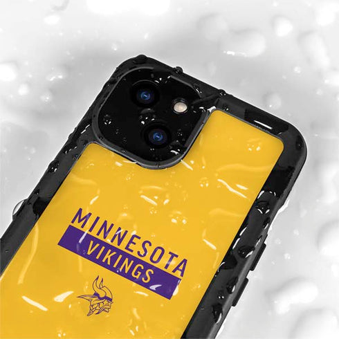NFL Minnesota Vikings Yellow Performance Series iPhone 15 Plus Waterproof Case