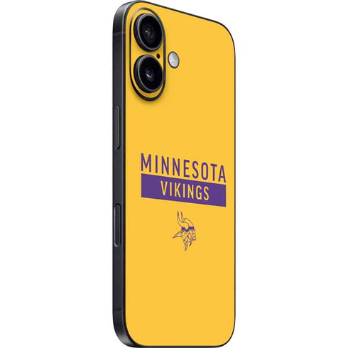 NFL Minnesota Vikings Yellow Performance Series iPhone 16 Plus Skin