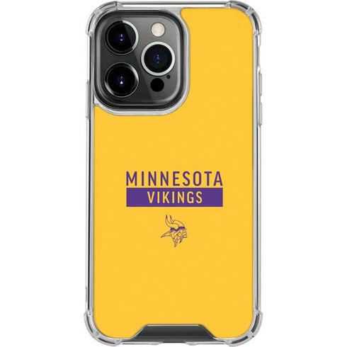 NFL Minnesota Vikings Yellow Performance Series iPhone 16 Pro Clear Case