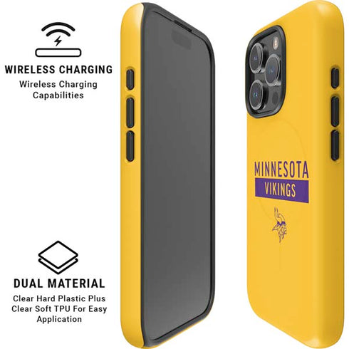NFL Minnesota Vikings Yellow Performance Series iPhone 16 Pro Magsafe Impact Case