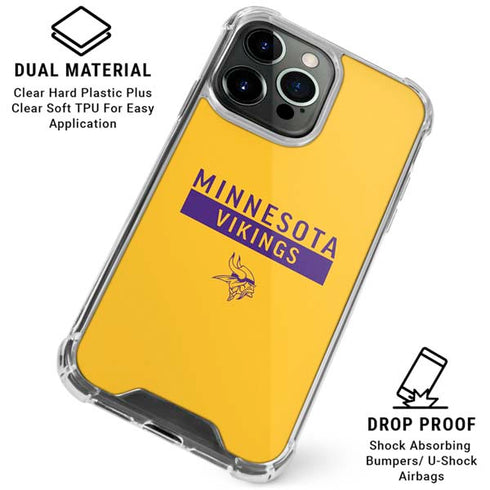 NFL Minnesota Vikings Yellow Performance Series iPhone 16 Pro Max Clear Case