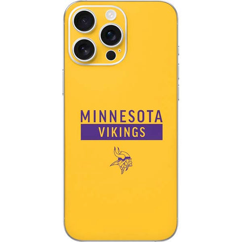NFL Minnesota Vikings Yellow Performance Series iPhone 16 Pro Max Skin
