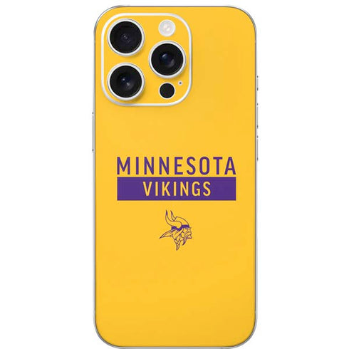 NFL Minnesota Vikings Yellow Performance Series iPhone 16 Pro Skin
