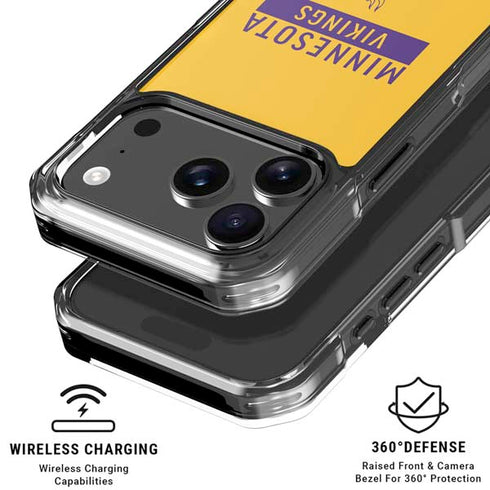 NFL Minnesota Vikings Yellow Performance Series iPhone 18 Pro Clear Case