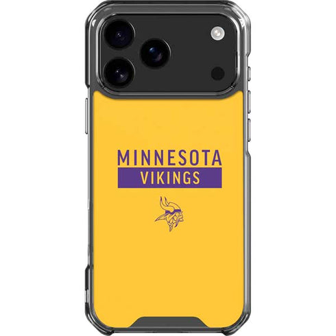 NFL Minnesota Vikings Yellow Performance Series iPhone 18 Pro Max Clear Case