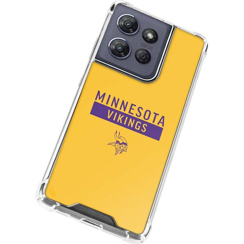 NFL Minnesota Vikings Yellow Performance Series Moto G 5G (2025) Clear Case