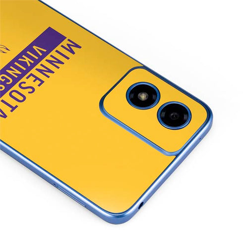 NFL Minnesota Vikings Yellow Performance Series Moto G Play 4G (2024) Skin