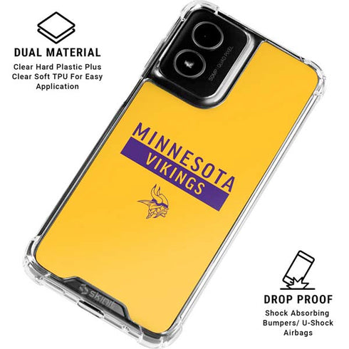 NFL Minnesota Vikings Yellow Performance Series Moto G Power 5G (2024) Clear Case