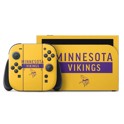 NFL Minnesota Vikings Yellow Performance Series Nintendo Skins