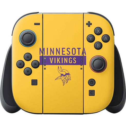 NFL Minnesota Vikings Yellow Performance Series Nintendo Skins