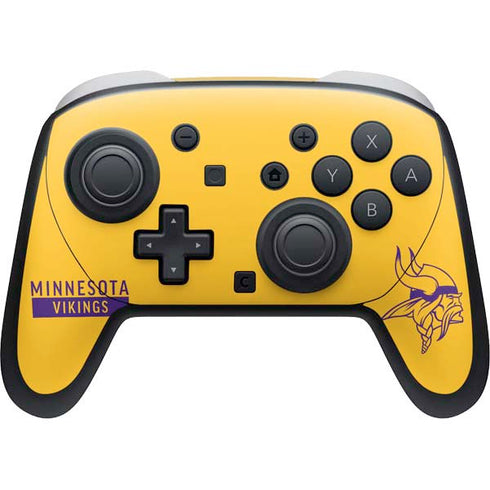 NFL Minnesota Vikings Yellow Performance Series Nintendo Switch 2 (2025) Pro Controller Skin