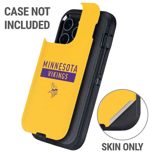 NFL Minnesota Vikings Yellow Performance Series Otterbox Defender iPhone Skin