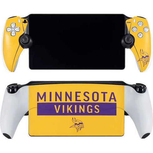 NFL Minnesota Vikings Yellow Performance Series PlayStation Portal Remote Player Skin