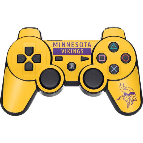NFL Minnesota Vikings Yellow Performance Series PS3 Dual Shock wireless controller Skin