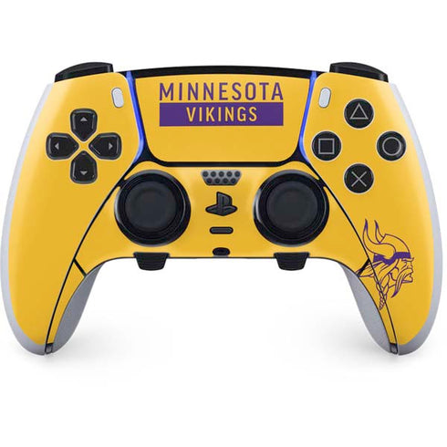 NFL Minnesota Vikings Yellow Performance Series PS5 DualSense Edge Pro Controller Skin