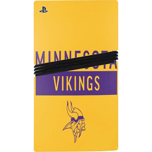 NFL Minnesota Vikings Yellow Performance Series PS5 Pro Console Skin