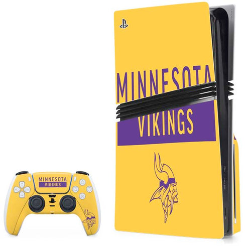 NFL Minnesota Vikings Yellow Performance Series PlayStation PS5 Skins