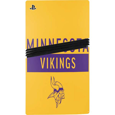 NFL Minnesota Vikings Yellow Performance Series PS5 Pro Disk Console Skin