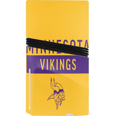 NFL Minnesota Vikings Yellow Performance Series PS5 Pro Disk Console Skin