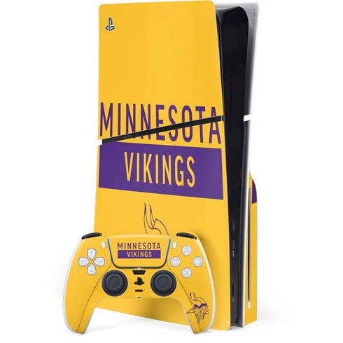 NFL Minnesota Vikings Yellow Performance Series PlayStation PS5 Skins