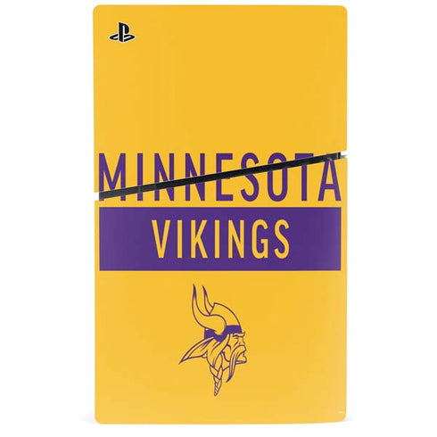 NFL Minnesota Vikings Yellow Performance Series PS5 Slim Digital Edition Console Skin
