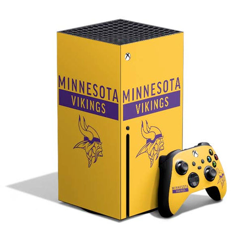 NFL Minnesota Vikings Yellow Performance Series Xbox Series X Skins