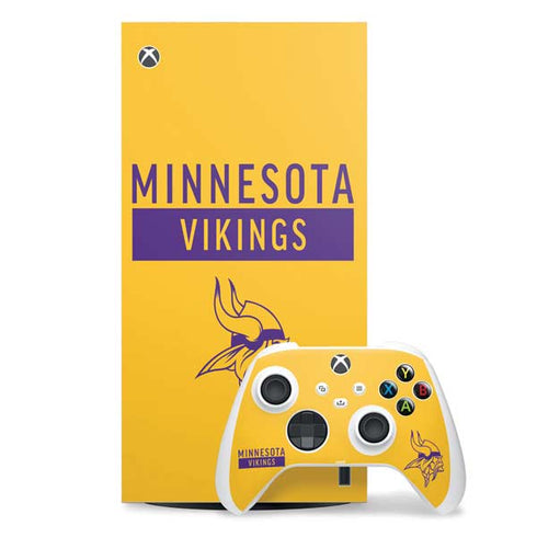 NFL Minnesota Vikings Yellow Performance Series Xbox Series X Skins