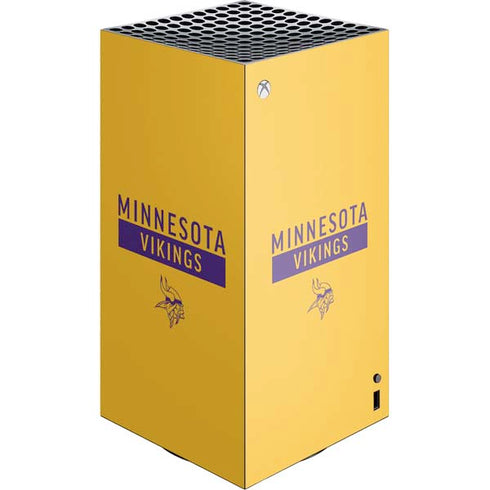 NFL Minnesota Vikings Yellow Performance Series XBox Series X Digital Edition Console Skin