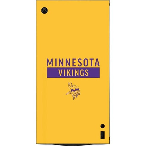 NFL Minnesota Vikings Yellow Performance Series XBox Series X Digital Edition Console Skin