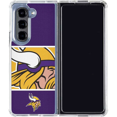 NFL Minnesota Vikings Zone Block Galaxy Z Fold5 5G Clear Case
