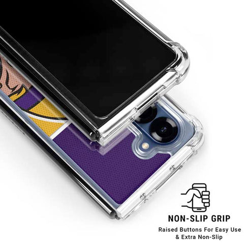 NFL Minnesota Vikings Zone Block Galaxy Z Fold6 Clear Case