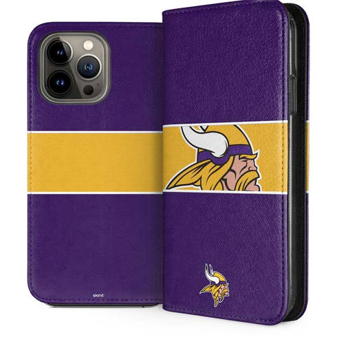NFL Minnesota Vikings Zone Block iPhone 14 Pro Max Folio Case