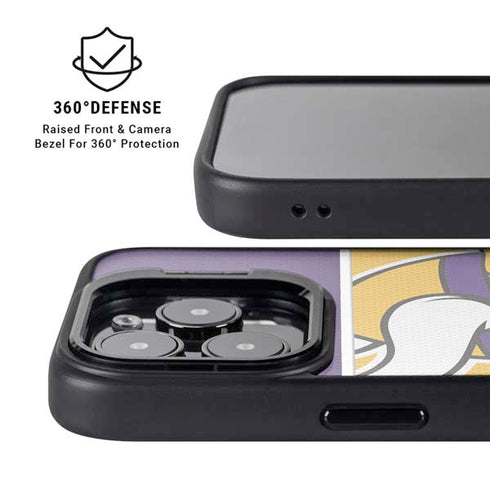 NFL Minnesota Vikings Zone Block iPhone 14 Pro Max Kickstand Case