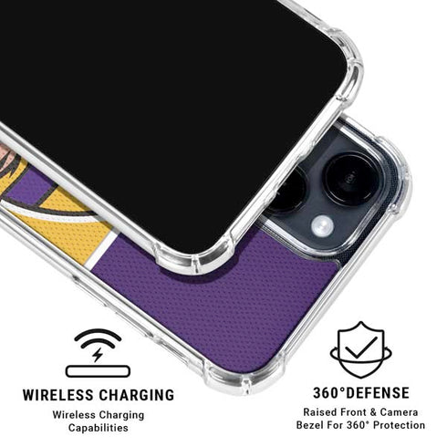 NFL Minnesota Vikings Zone Block iPhone 15 Clear Case