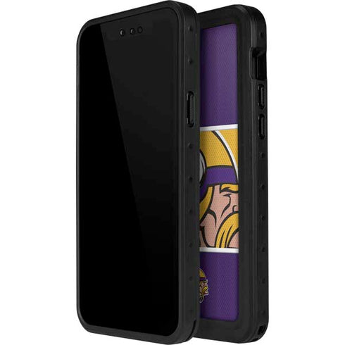 NFL Minnesota Vikings Zone Block iPhone 15 Pro Waterproof Case