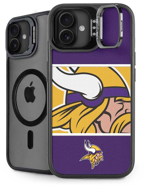 NFL Minnesota Vikings Zone Block iPhone 16 Plus Kickstand Case