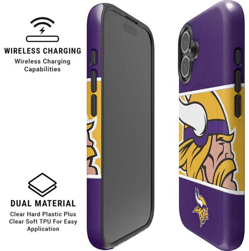 NFL Minnesota Vikings Zone Block iPhone 16 Plus Magsafe Impact Case