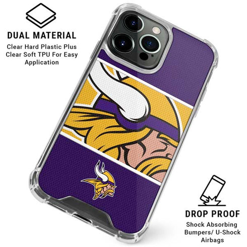 NFL Minnesota Vikings Zone Block iPhone 16 Pro Clear Case