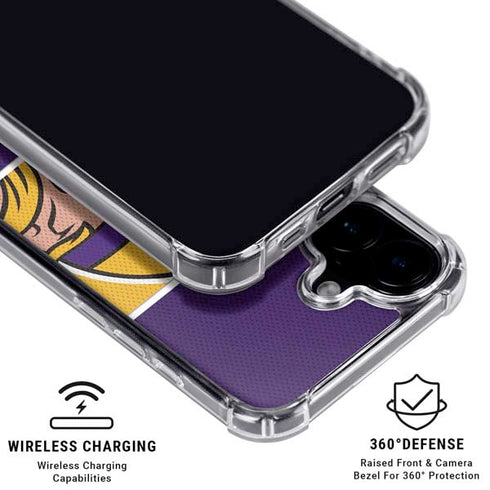 NFL Minnesota Vikings Zone Block iPhone 17 Clear Case