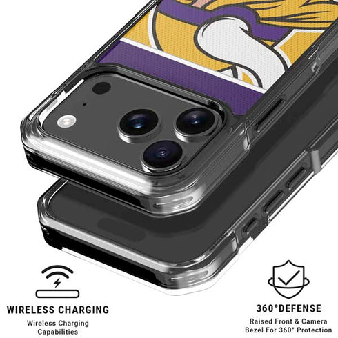 NFL Minnesota Vikings Zone Block iPhone 18 Pro Clear Case