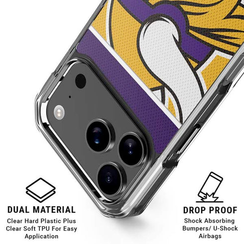NFL Minnesota Vikings Zone Block iPhone 18 Pro Clear Case