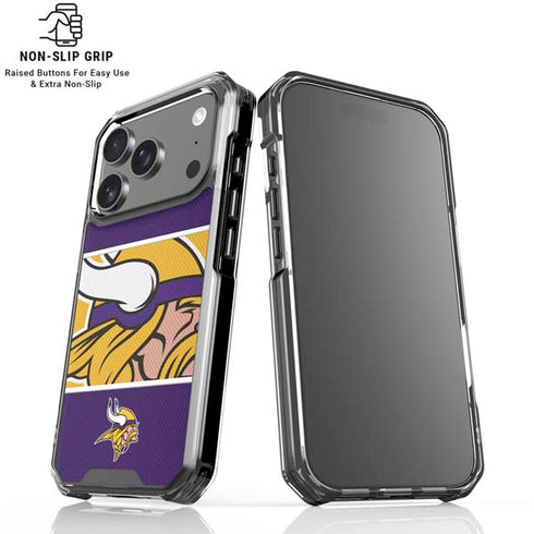 NFL Minnesota Vikings Zone Block iPhone 18 Pro Clear Case