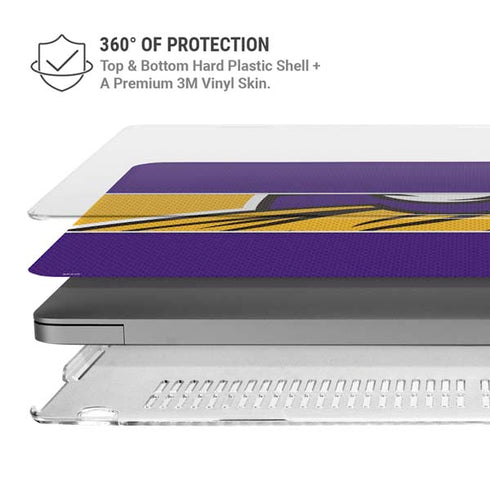 NFL Minnesota Vikings Zone Block MacBook Pro 14in (2021-24) Case plus Skin