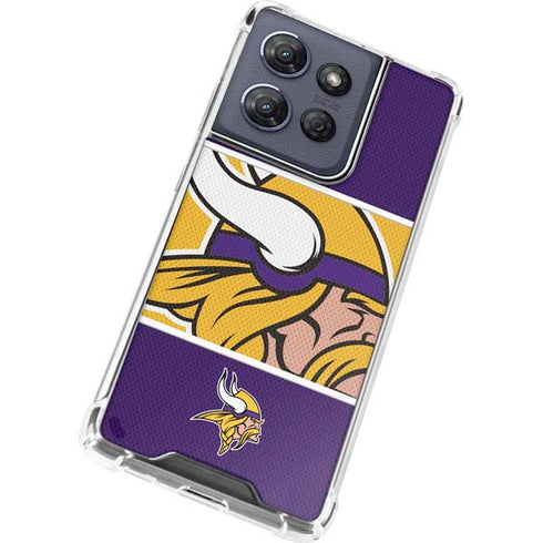 NFL Minnesota Vikings Zone Block Moto G 5G (2025) Clear Case