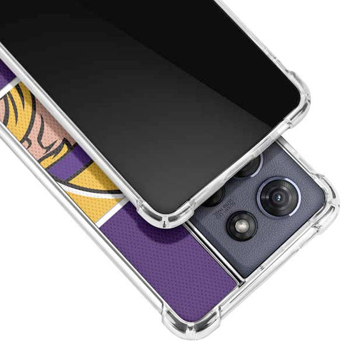 NFL Minnesota Vikings Zone Block Moto G 5G (2025) Clear Case