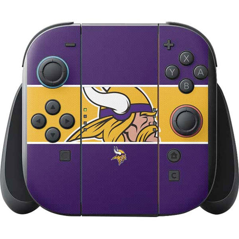 NFL Minnesota Vikings Zone Block Nintendo Switch 2 (2025) with Joy-Con Skin
