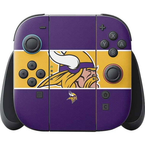 NFL Minnesota Vikings Zone Block Nintendo Switch 2 (2025) Joy-Con Controller Skin