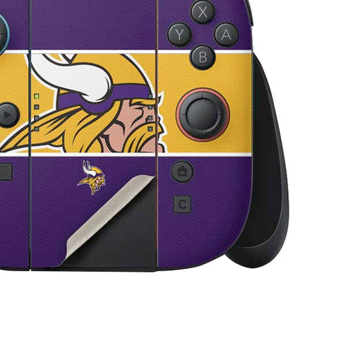 NFL Minnesota Vikings Zone Block Nintendo Switch 2 (2025) Joy-Con Controller Skin
