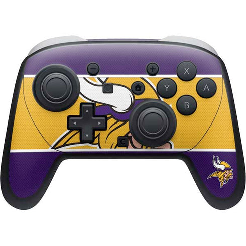NFL Minnesota Vikings Zone Block Nintendo Switch 2 (2025) Pro Controller Skin